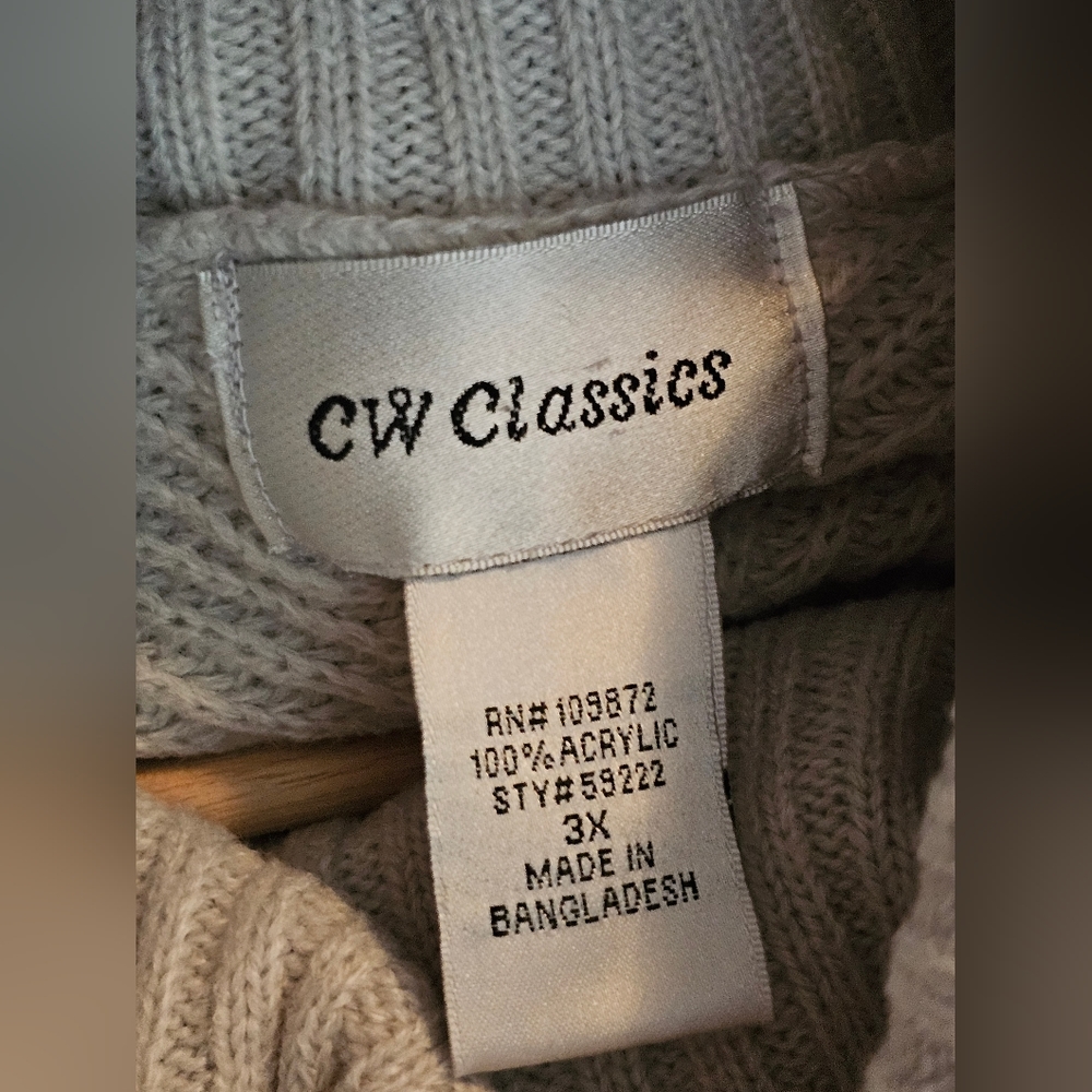 CW Classic Plus Size Sweater - Picture 6 of 7